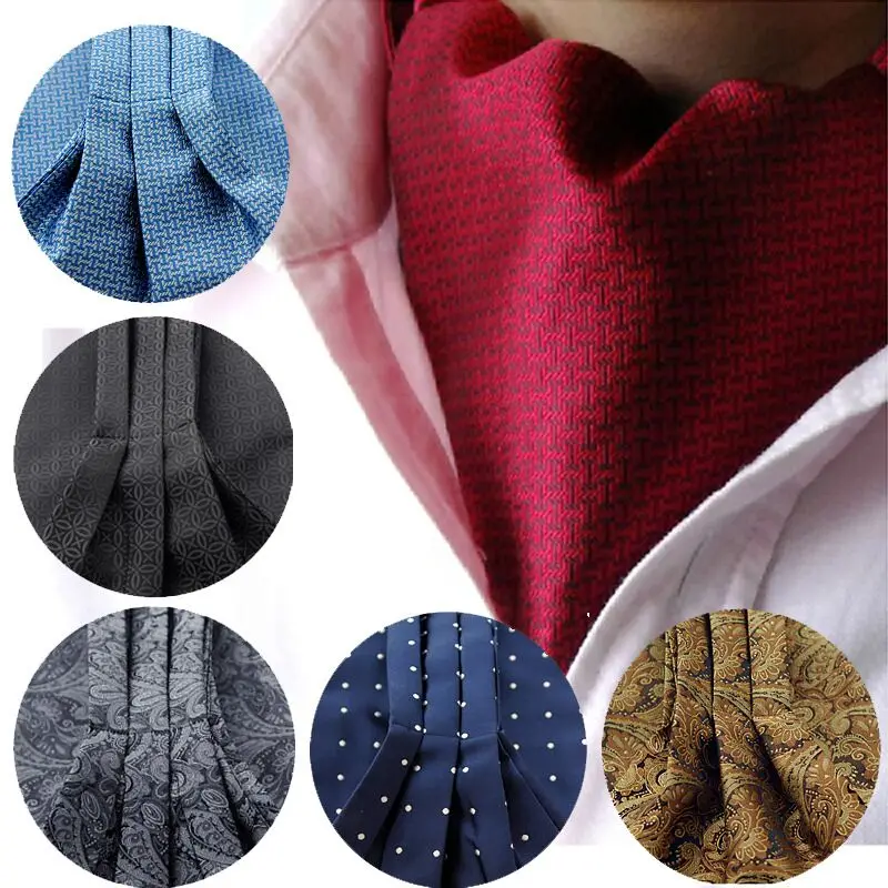 Top Trends: Falso Cuello Men&#039;S Scarf Tie New Fashion Men Ascot Cravat Tie Jacquard Ties Woven Party Shirt For Spring Autumn Winter Shoppable Styles