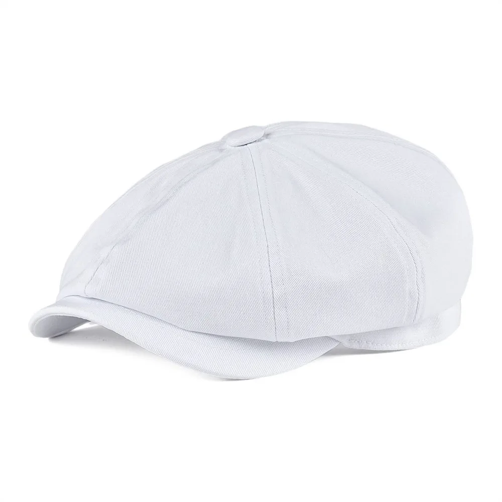 Top Trends: BOTVELA Newsboy Cap Men's White Twill Cotton Hat Women's Baker Boy Caps Retro Big Headpiece Large Hat Cabbie Apple Beret Driver Shoppable Styles