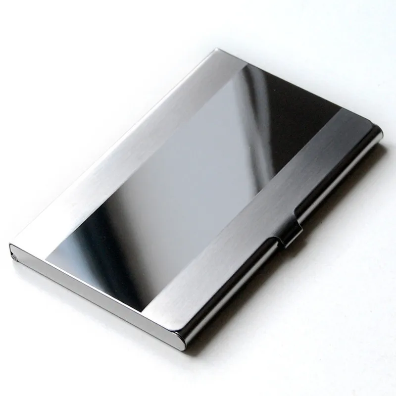 Top Trends: Waterproof Stainless Steel Silver Aluminium Metal Case Box Business ID Name Credit Card Holder Cover Namecard Cardcase Shoppable Styles