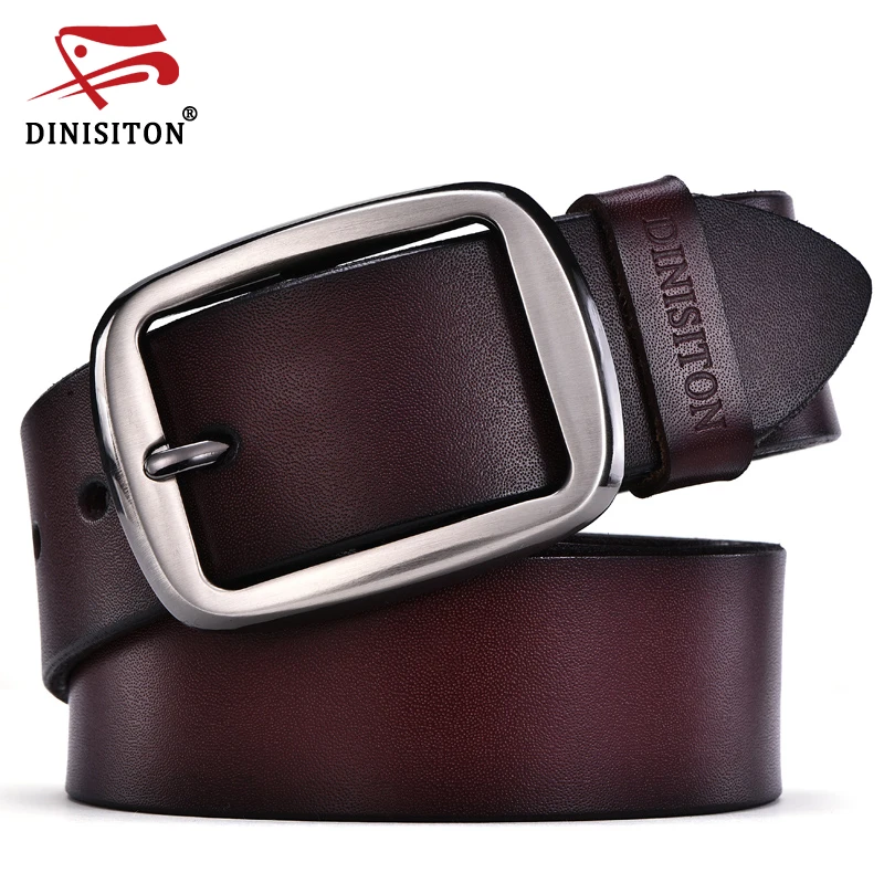 Top Trends: DINISITON Cowhide Genuine Leather Belts For Men Designer Belts Brand Strap Male Pin Buckle Fancy Vintage Jeans Ceinture Shoppable Styles