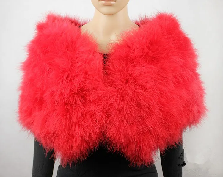 Top Trends: Feather Bolero Bride Shawl Femme Poncho Fur Cape Women Wedding Shawl Wraps Furry White Real Ostrich Feather Fur Scarf S411 Shoppable Styles