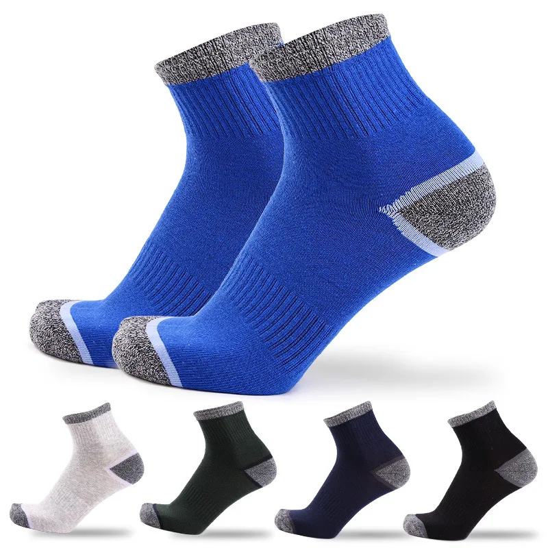 Top Trends: New Brand 5Pairs Men's Cotton Socks Sports Quick-Drying Men Autumn Winter Socks Strandard Thermal For Male Trekking EU39-45 Shoppable Styles