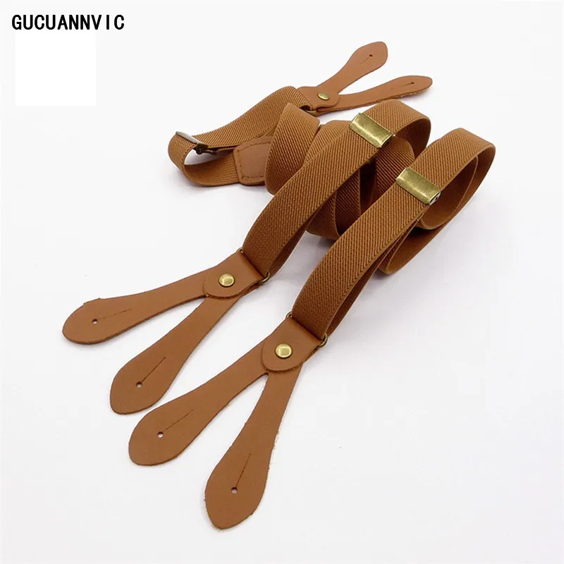 Top Trends: 2*100Cm Men's Suspenders 6 Buckles Women's Suspenders Adjustable Elasticity Braces Tactical Suspensors For Men's Harness Men Shoppable Styles