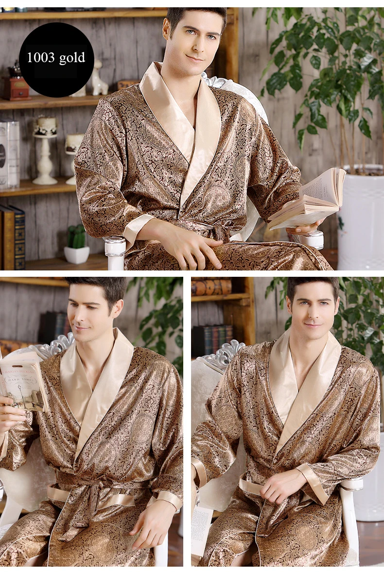 Luksuslikult siidine ja mustriline hommikumantel meestele | kujundav pilt e-kaubamaja pildikogust