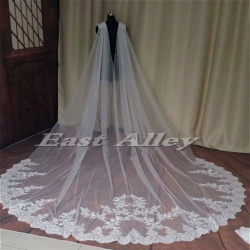 Top Trends: New White / Off-White / Ivory Shoulder Cape Veil Lace Bridal Cloak Cathedral Length Wedding Cape Shoppable Styles