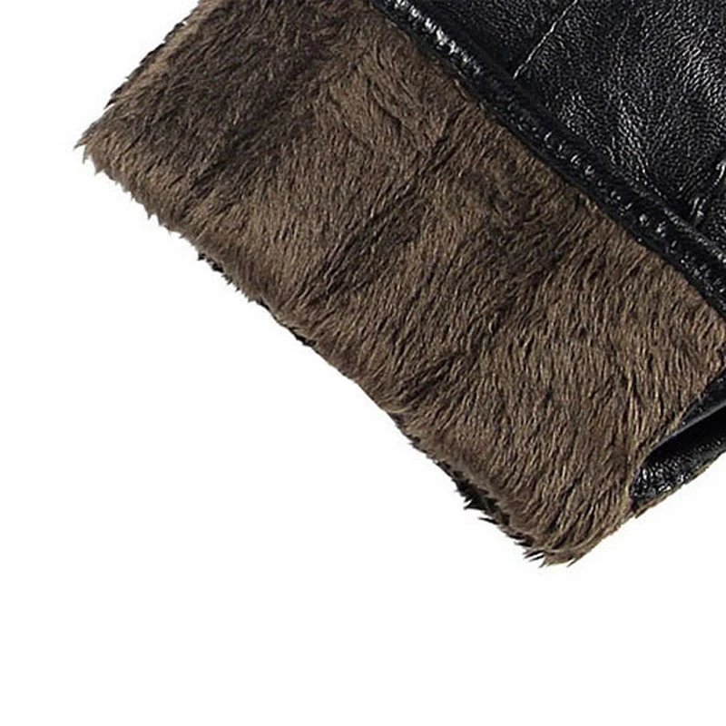 Top Trends: Real Leather Gloves Female High Quality Ladies Elegant Lambskin Autumn Winter Thermal Plushed Lined Women Driving Gloves L085 Shoppable Styles - Image 5