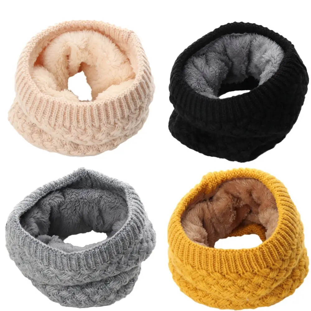 Top Trends: 1Pc Winter Warm Brushed Knit Neck Warmer Circle Go Out Wrap Cowl Loop Snood Shawl Outdoor Ski Climbing Scarf For Men Women Shoppable Styles