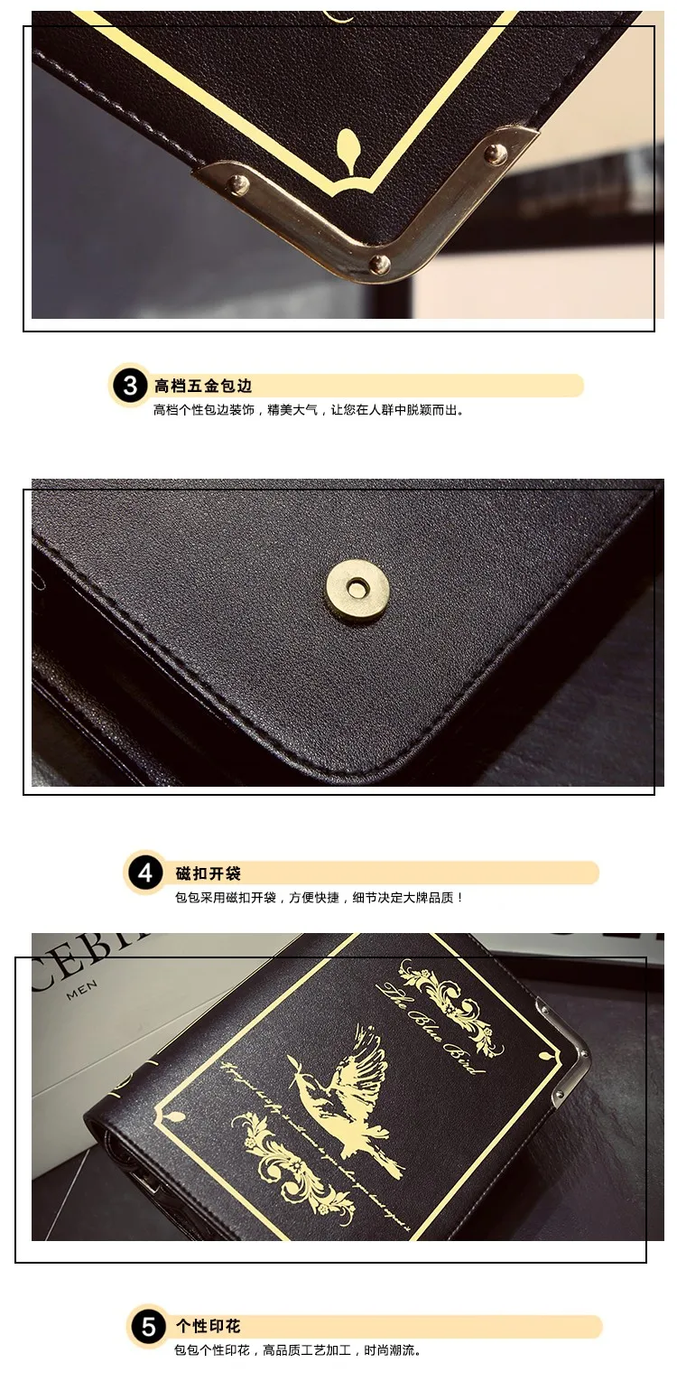 must gooti stiilis õlakott kuldsete detailidega