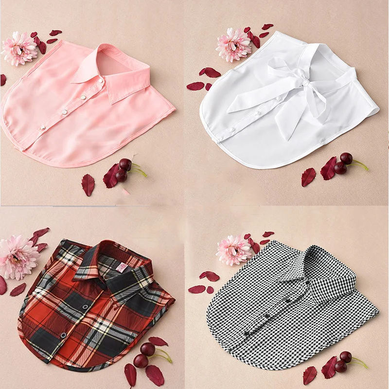 Top Trends: White Women Shirt False Collars Black 2021 Removable Collars For Women Fake Collar Women Detachable Collars Stand Nep Kraagie Shoppable Styles