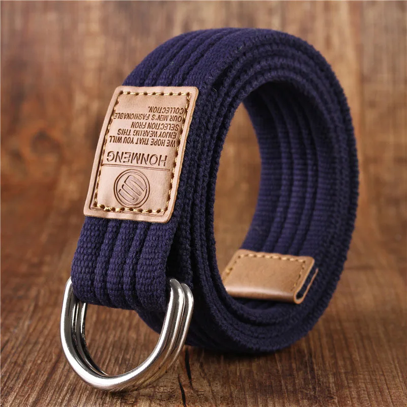 Top Trends: New Unisex Canvas Belt Double Ring Buckle Military Belt Army Belts Men Women's Casual Business Cowboy Pants Belt Shoppable Styles - Image 2