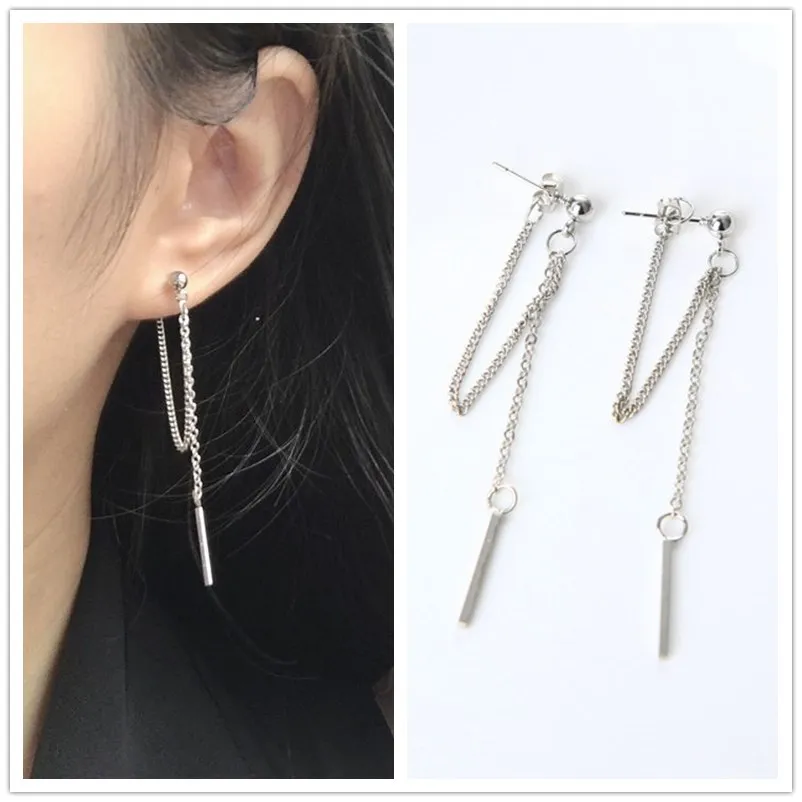 Top Trends: Korean Fashion Jewelry Earrings Tassel Retro Long Drop Chain Metal Wholesale Statement Ear Brincos Shoppable Styles