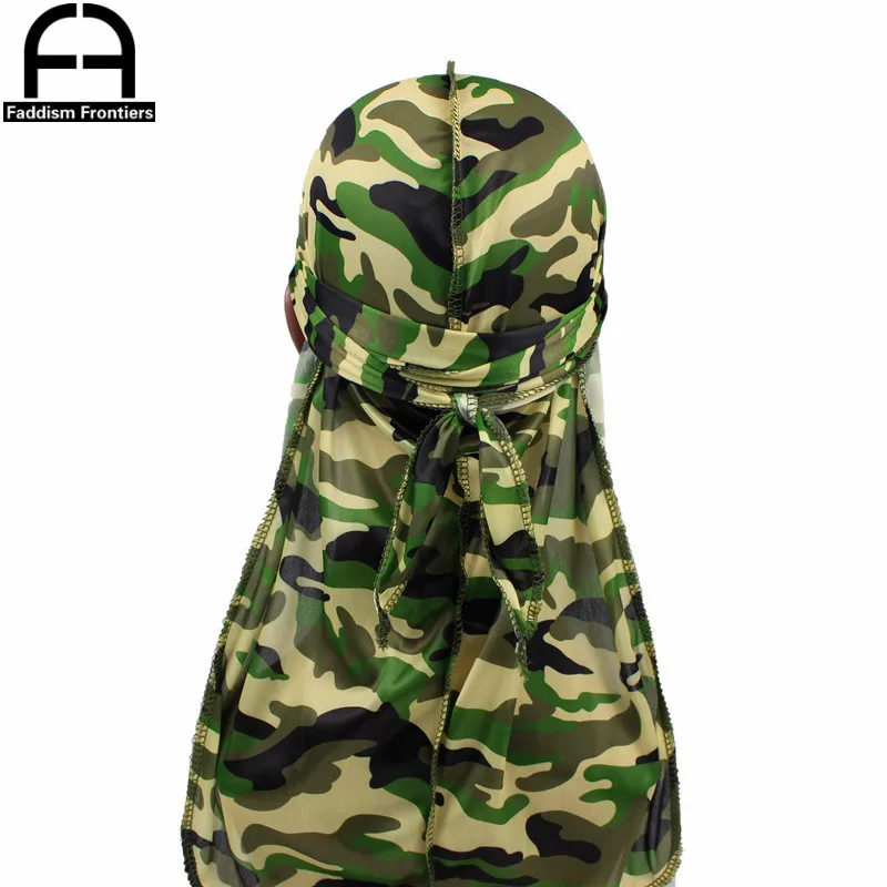 Top Trends: Fashion Camo Men's Silky Durags Turban Print Men Silk Durag Headwear Bandans Headband Hair Accessories Pirate Hat Waves Rags Shoppable Styles - Image 6