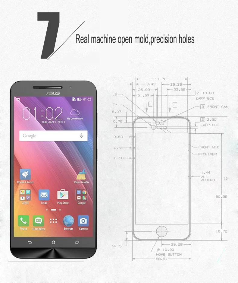 Asus Zenfone Max ZC550KL ekraanikaitse kleeps