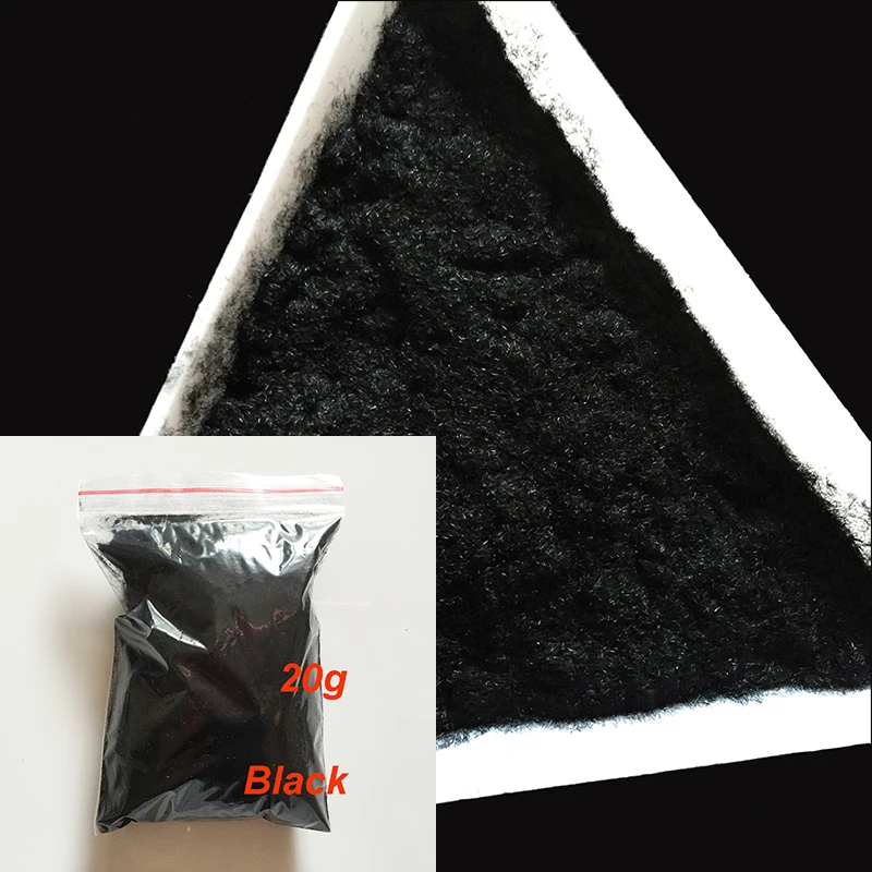 Top Trends: 20g / bag 3D Candy Manicure Velvet Powder Black Nail Decoration Fuzzy Flocking Nylon Powder For Nail Glitter Art Tips 2413 Shoppable Styles