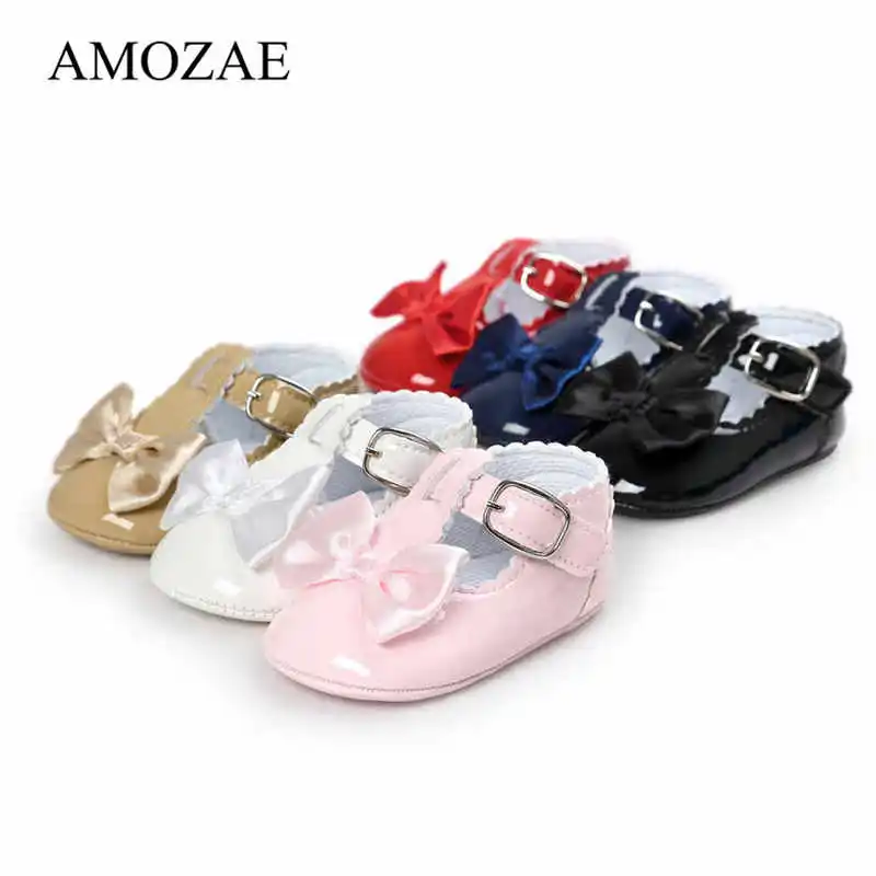 Top Trends: Baby Girl PU Leather Shoes For Newborn Infant Toddler Crown Bow Princess Shoes Soft Soled Footwear First Walkers Beautiful Shoes Shoppable Styles