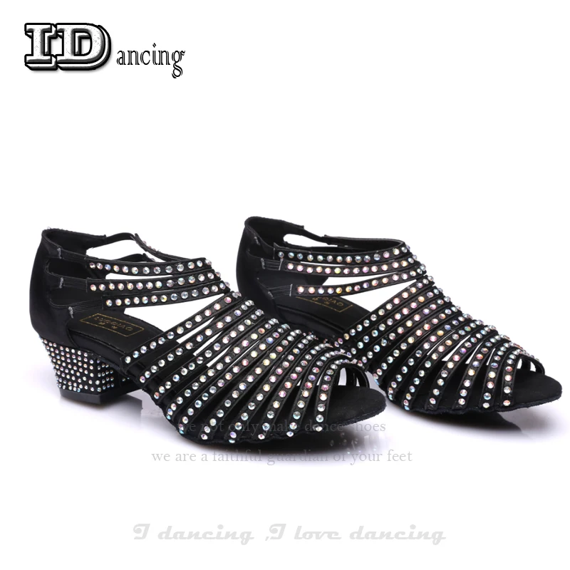 Top Trends: Square Dance Shoes For Women Ballroom Shoes Girls Latin Dance Shoes Salsa Shoes Rhinestone Slip On Soft Female JuseDanc Shoppable Styles - Image 5