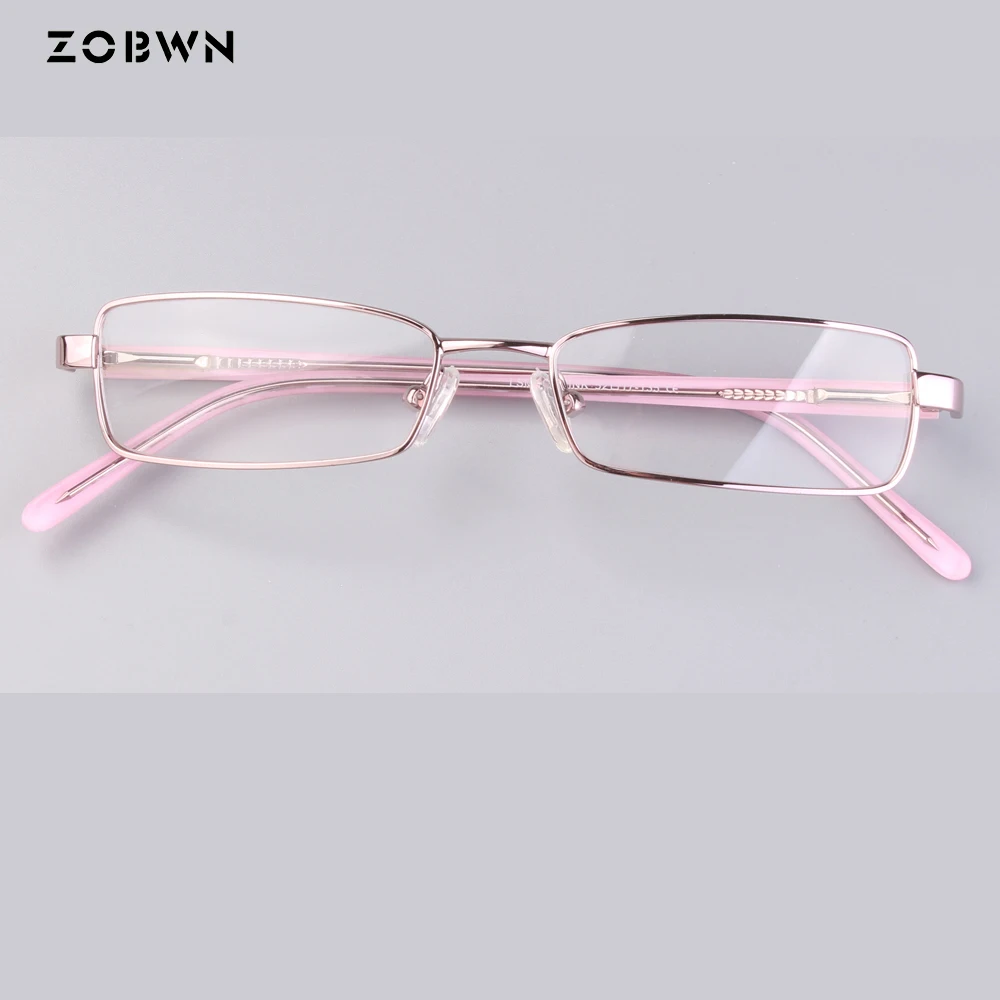 Top Trends: High Quality Simple Frames Women&#039;s Metal Frame Brand Designer EyeGlasses Oculos De Sol Pink Color Ladies Girls Small Frame Marca Shoppable Styles