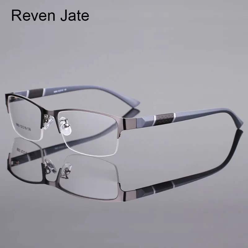 Top Trends: Reven Jate 8850 Half Rim Alloy Front Flexible Plastic TR-90 Temple Legs Optical Eyeglasses Frame For Men And Women Eyewear Shoppable Styles