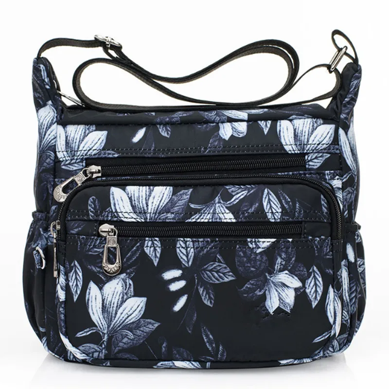 Top Trends: 2021 New Designer Handbags Women Flower Butterfly Printed Waterproof Nylon Shoulder Bags Retro Crossbody Bag Sac A Main Bolsos Shoppable Styles