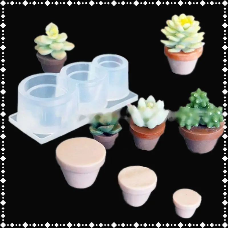 Top Trends: Mini Size Flower Succulent Plants Flowerpot Silicone Resin Mold Art Craft Tools Shoppable Styles