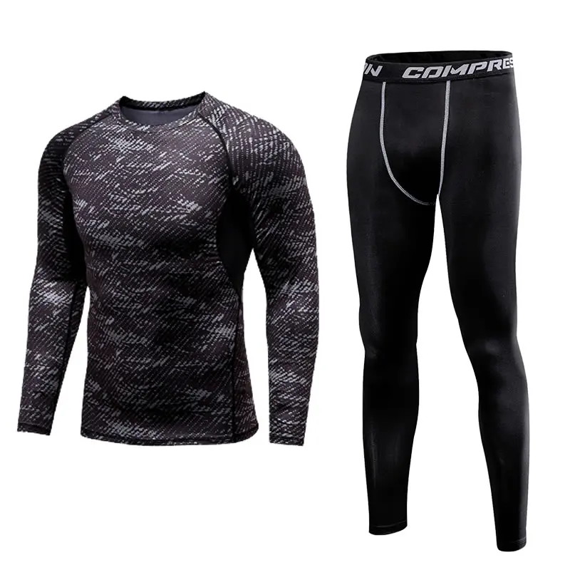 Top Trends: Men Clothing Sportswear Gym Fitness Compression Suits Running Set Sport Outdoor Jogging Quick Dry Tight Shoppable Styles - Image 3