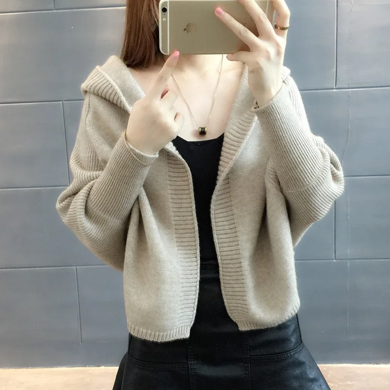 Top Trends: Women 2022 Autumn Winter Knitted Cardigans Sweaters Batwing Sleeve Short Cardigan Coat Female Casual Loose Warm Sweater NS3993 Shoppable Styles