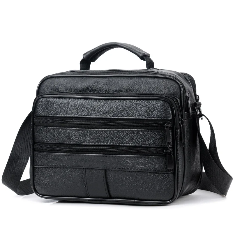 Top Trends: New Men Leather Handbag Zipper Men Business Bag Black Male Bag Shoulder Bags Messenger Bags Men&#039;s Briefcases Bag Crossbody Bag Shoppable Styles