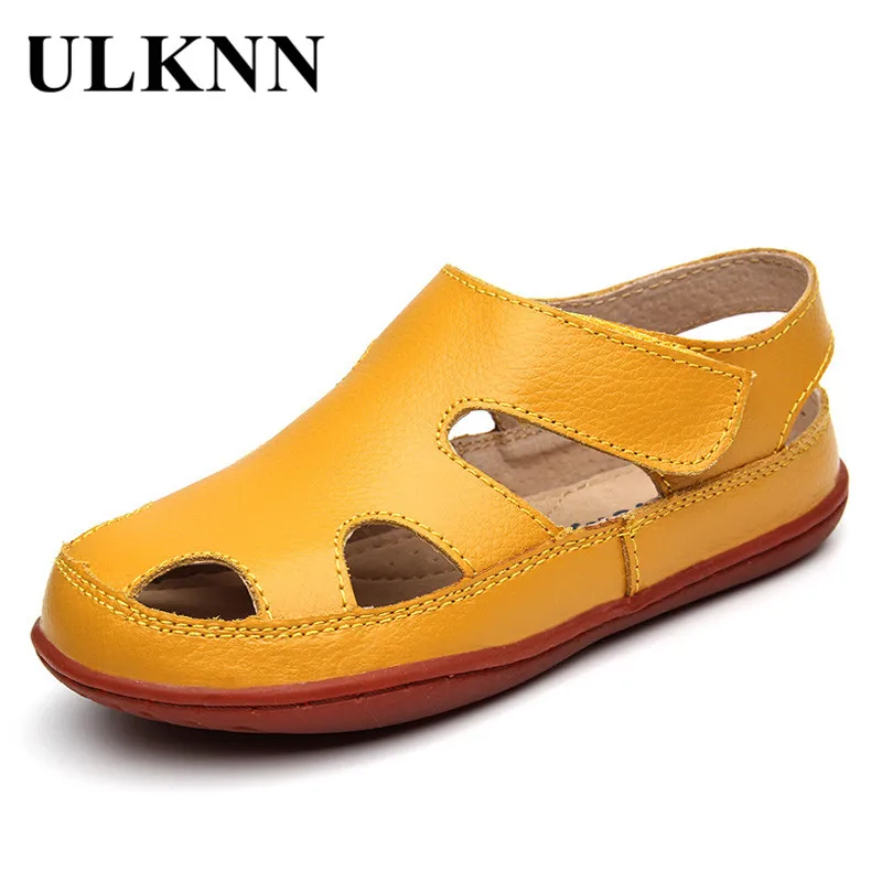 Top Trends: ULKNN Summer Children Sandals Genuine Leather Sandal Beach Shoes Boys Sandals Girls Shoes For Kids Closed Toe Toddler Breathable Shoppable Styles