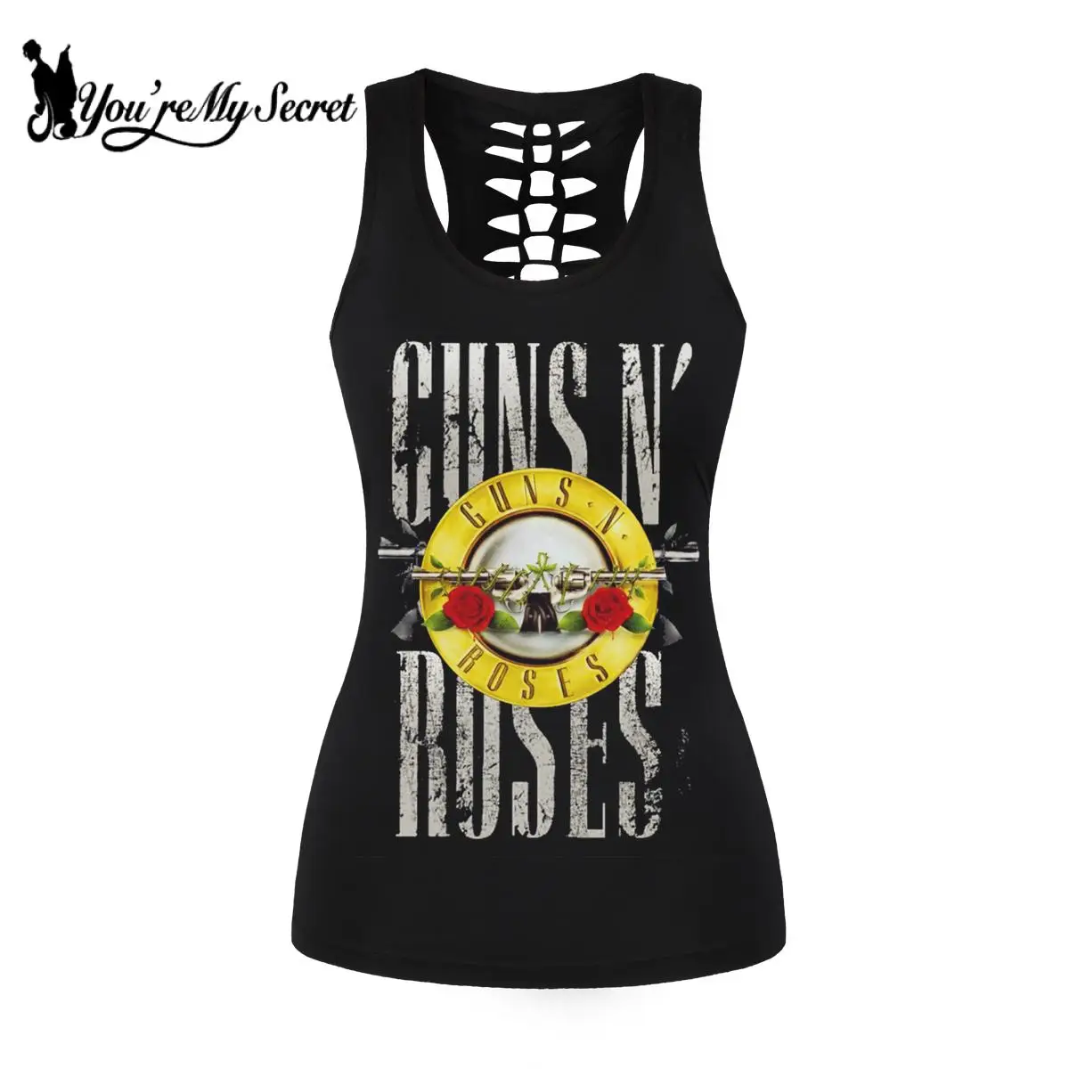 Top Trends: You&#039;re My Secret Sexy Women Tank Tops Summer Punk Letter Printed T-shirt Hollow Out Fashion Casual Vest Female Sleeveless Top Shoppable Styles