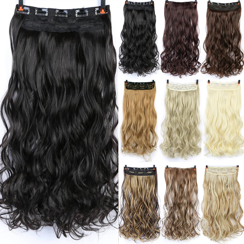 Top Trends: DIFEI Synthetic 24 Inch 5 Clip Long Curly Women Clip In Hair Extensions Black Brown High Tempreture Hair Piece Shoppable Styles