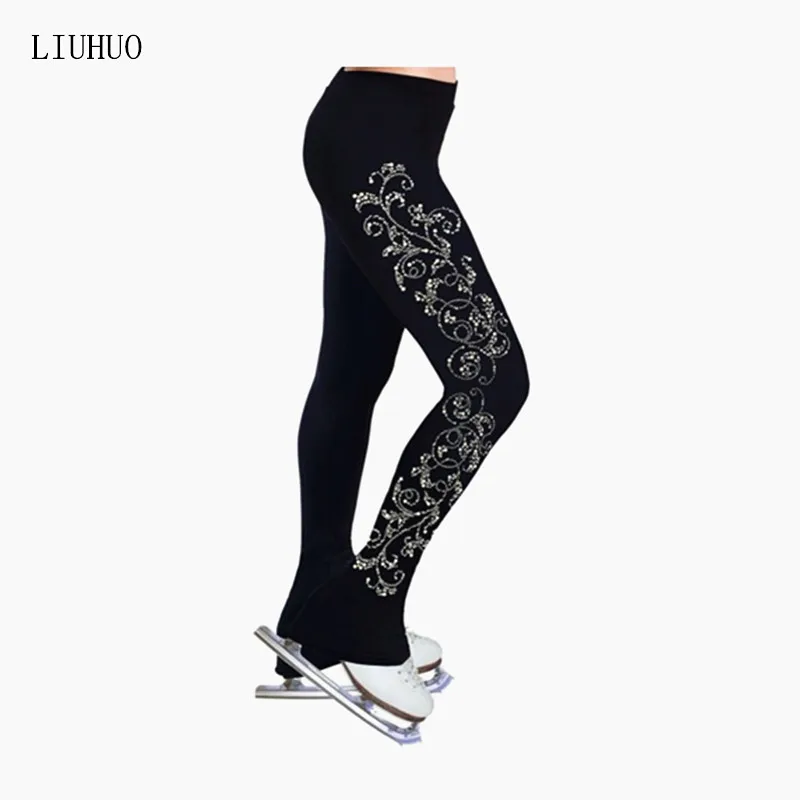 Top Trends: LIUHUO Figure Skating Pants Women's Girls' Ice Training Clothing Black Fleece Fabric Trousers Tracksuit Adult Children Warm Kids Shoppable Styles