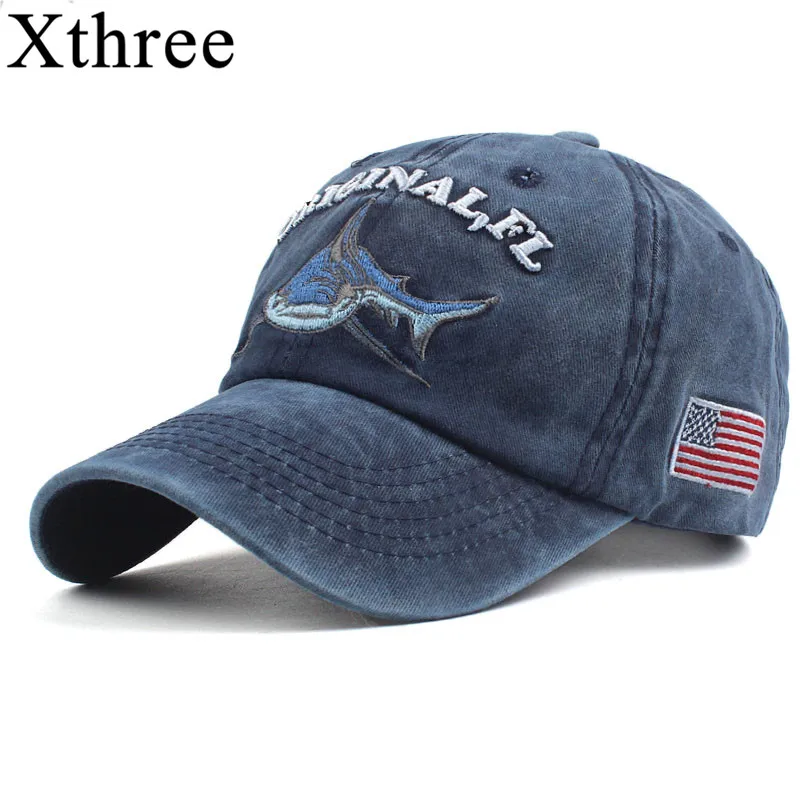 Top Trends: Xthree 100% Washed Cotton Men Baseball Cap Fitted Cap Snapback Hat For Women Gorras Casual Casquette Embroidery Letter Retro Cap Shoppable Styles