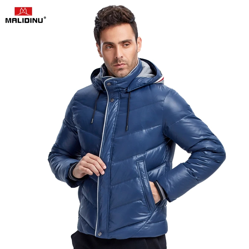 Top Trends: MALIDINU Men Down Jacket Winter Thick Down Coat High Quality Warm Mens Down Coats Hooded 70%White Duck Down Men Parka Russian Shoppable Styles - Image 2