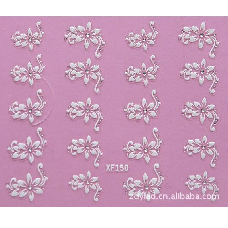 Top Trends: 3D DIY Flower Design Water Transfer Nails Art Sticker Lady Women Manicure Tools Nail Wraps Decoration Decals Wholesale Shoppable Styles