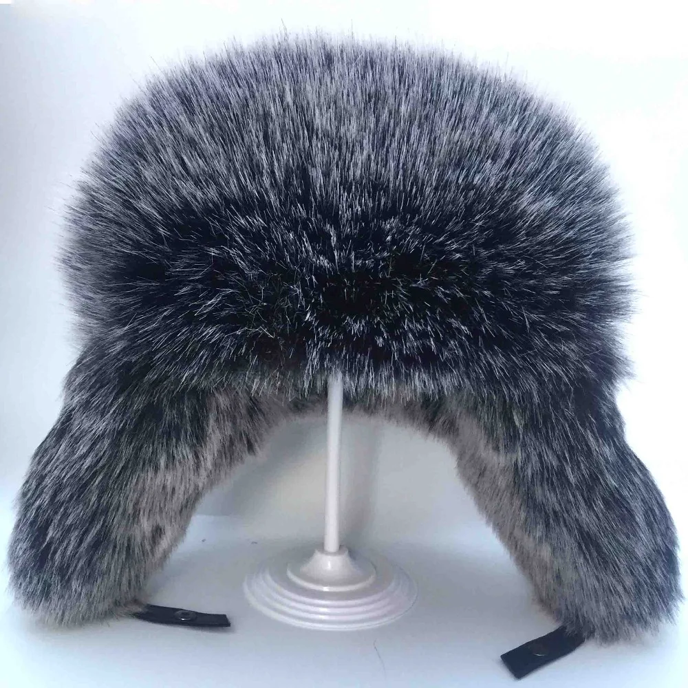 Top Trends: MTTZSYLHH Men's Pilot Hat Fox Fur Russian Winter Hat Warm Upscale Ears Bombshell Artificial Leather Shoppable Styles - Image 2