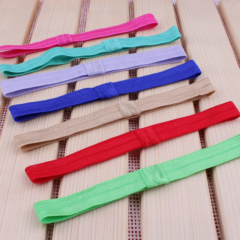 Top Trends: 10pcs / lot 20colors Handmade Solid Candy Nylon Headbands For Kids Girls Hair Accessories Artificial Elastic Band For Headbands Shoppable Styles