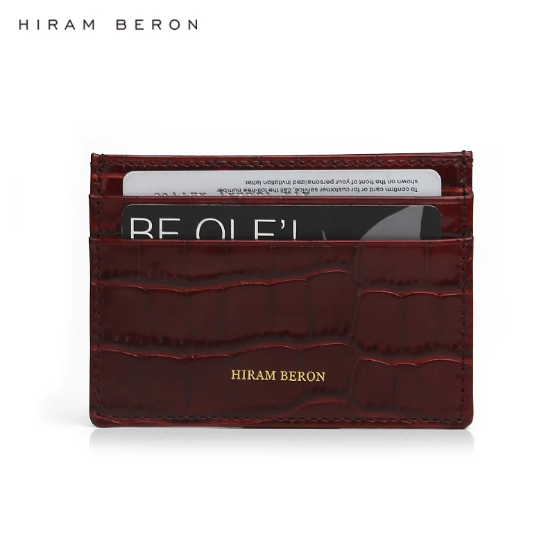 Top Trends: Hiram Beron Make Your Own Case Gift For Women Small Wallets Italian Leather Card Holder Crocodile Pattern Dropship Shoppable Styles