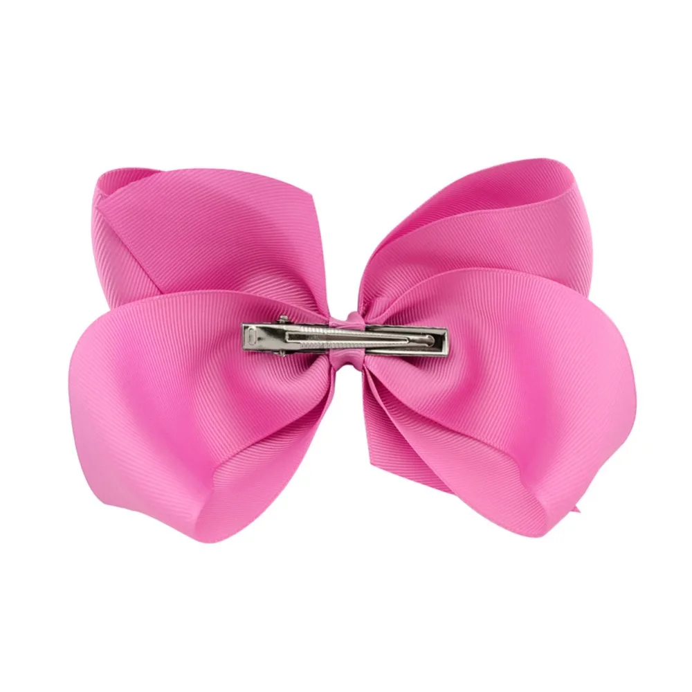 Top Trends: 1Pcs 6 Inch 40 Colorful Kids Girls Big Solid Ribbon Hair Bow Clips With Large Hairpins Boutique Hairclips Hair Accessories 588 Shoppable Styles - Image 6