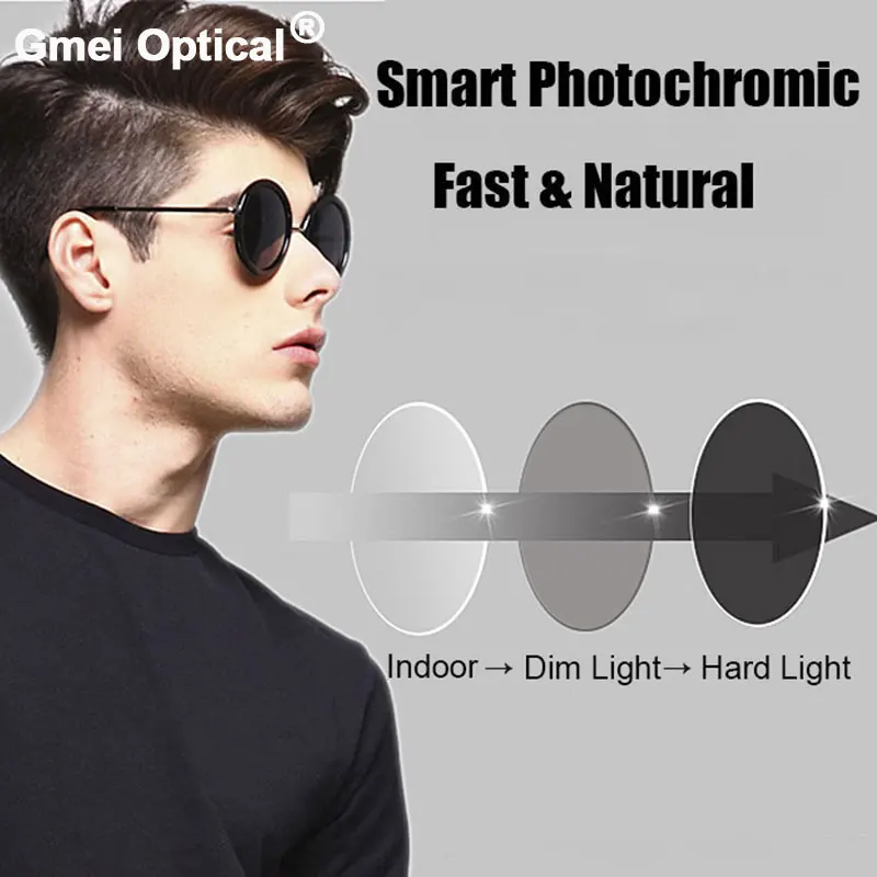 Top Trends: 1.61 High Index Super Tough Coating Photochromic Grey Single Vision Prescription Lenses Anti-Radiation UV400 Color Change Fast Shoppable Styles