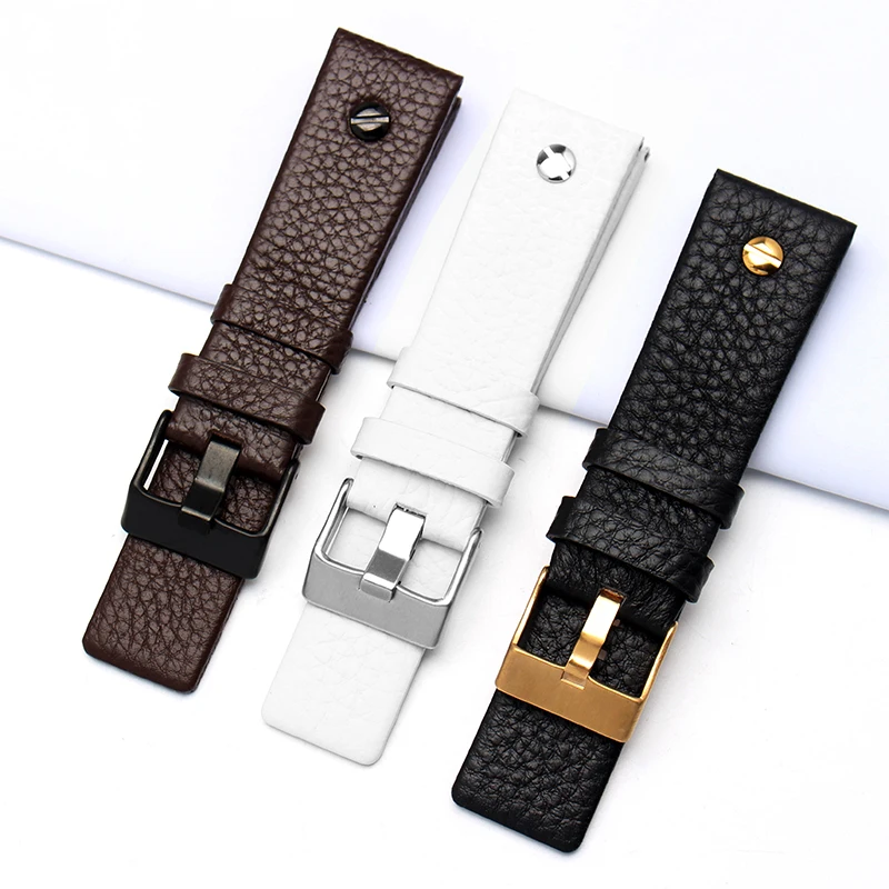 Top Trends: New Fashion Leather Watchband With Rivet Watch Strap Belt Bracelet For Diesel DZ7313 DZ7333 7322 7257 4318 7348 7334 Replacement Shoppable Styles - Image 3