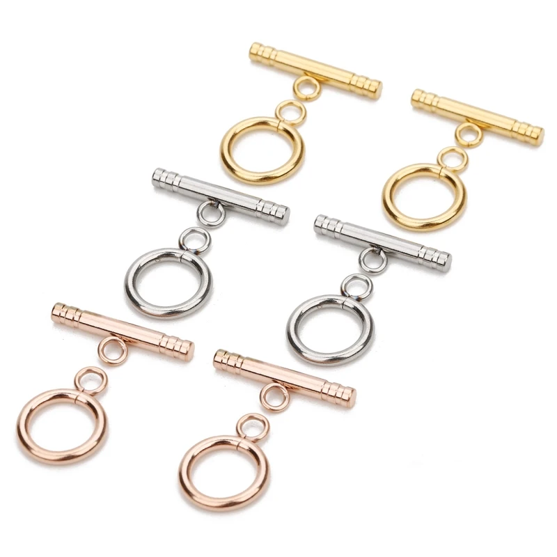 Top Trends: 4set / lot 3 Style High Quality Stainless Steel OT Clasps Connectors For DIY Bracelet Necklace Jewelry Findings Making Accessories Shoppable Styles