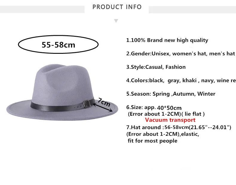 Top Trends: Free Shipping 2022 New Fashion Men Fedoras Women's Fashion Jazz Hat Summer Spring Black Woolen Blend Cap Outdoor Casual Hat X XL Shoppable Styles - Image 5