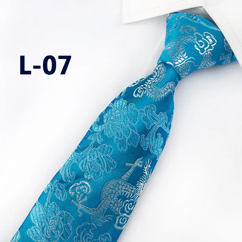 Top Trends: Upscale New Silk Festive Chinese Dragon China Mascot Pattern Wedding Groomsman Tie Shoppable Styles