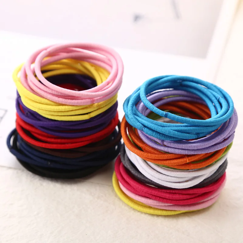 Top Trends: Aikelina 50pcs / bag 4.5CM Hair Holder Rubber Bands Hair Elastic Side Hair Bands Accessories Women For Girl Charm Tie Gum Headwear Shoppable Styles