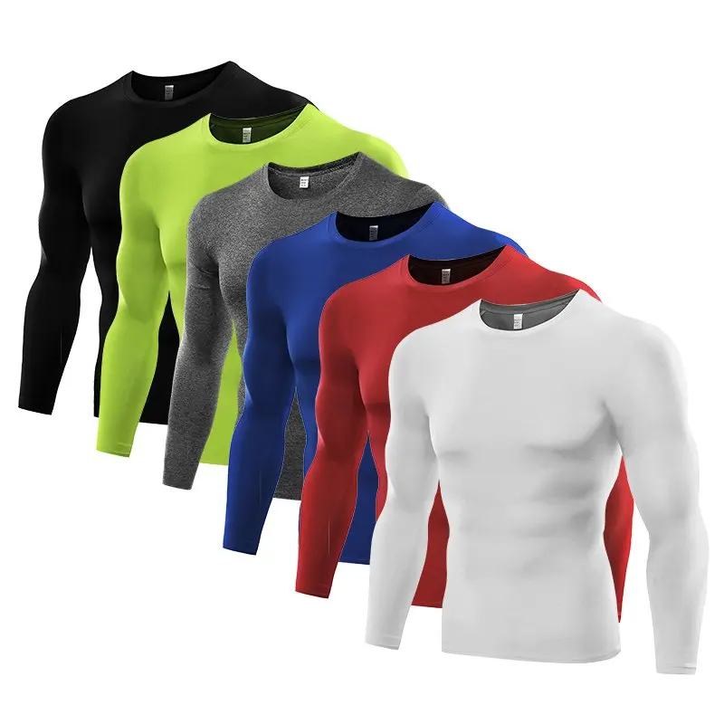 Top Trends: Mens Compression Under Base Layer Top Long Sleeve Tights Sports Rashgard Running T-shirt Gym T Shirt Fitness Shirt Quick Dry Shoppable Styles