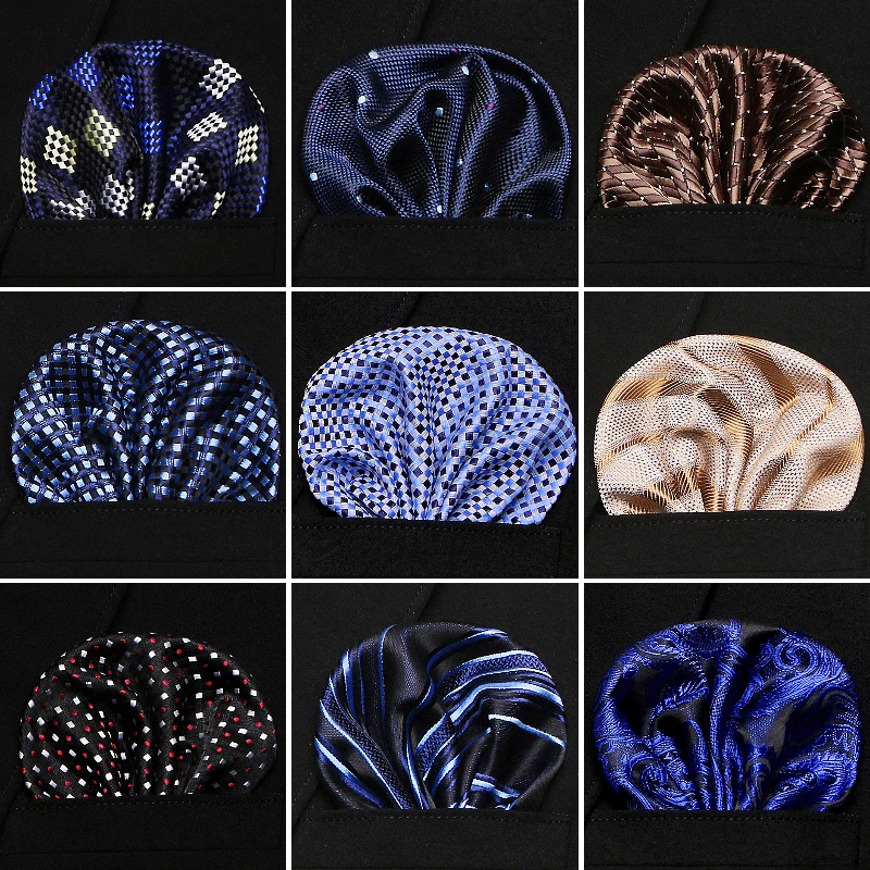 Top Trends: Free Shipping Hankerchief Scarves Vintage Silk Hankies Men&#039;s Pocket Square Handkerchiefs Rose Flower Paisley Shoppable Styles