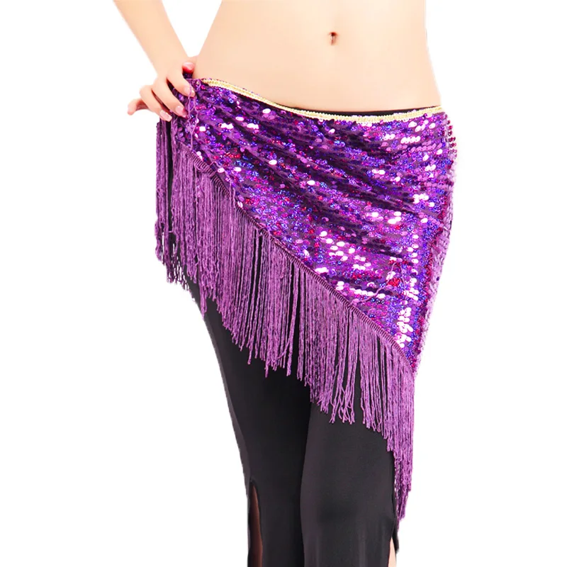 Top Trends: Wholesale Belly Dance Belt For Girls Belly Dance Hip Scarf Sexy Tassel Sequins Belly Dance Belt Women Belly Dance Clothing Shoppable Styles