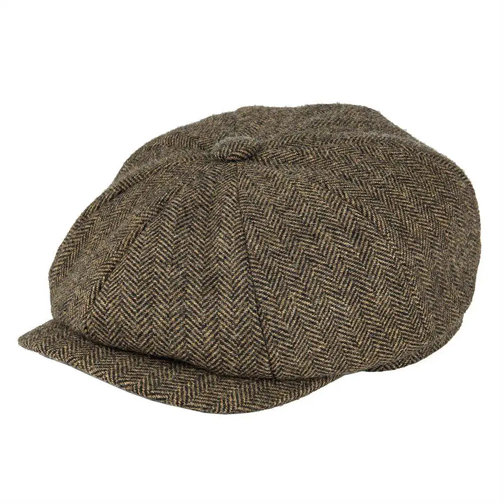 Top Trends: BOTVELA Wool Tweed Newsboy Cap Herringbone Men Women British Gatsby Retro Hat Driver Flat Cap For Male Vintage Herringbone Beret Shoppable Styles