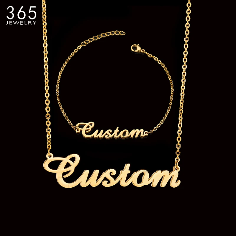 Top Trends: Fashion Stainless Steel Personalized Custom Name Necklace For Women Men Handmade Customized Cursive Font Chain Jewelry Shoppable Styles