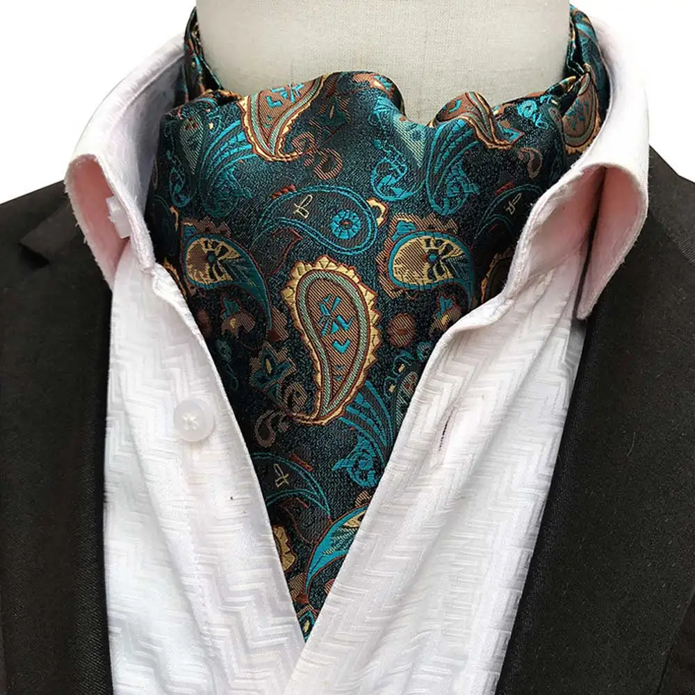 Top Trends: Men Business Cravat Ascot Scarves Colorful Paisley Flower Wedding Party Ties BWTHZ0339 Shoppable Styles - Image 4